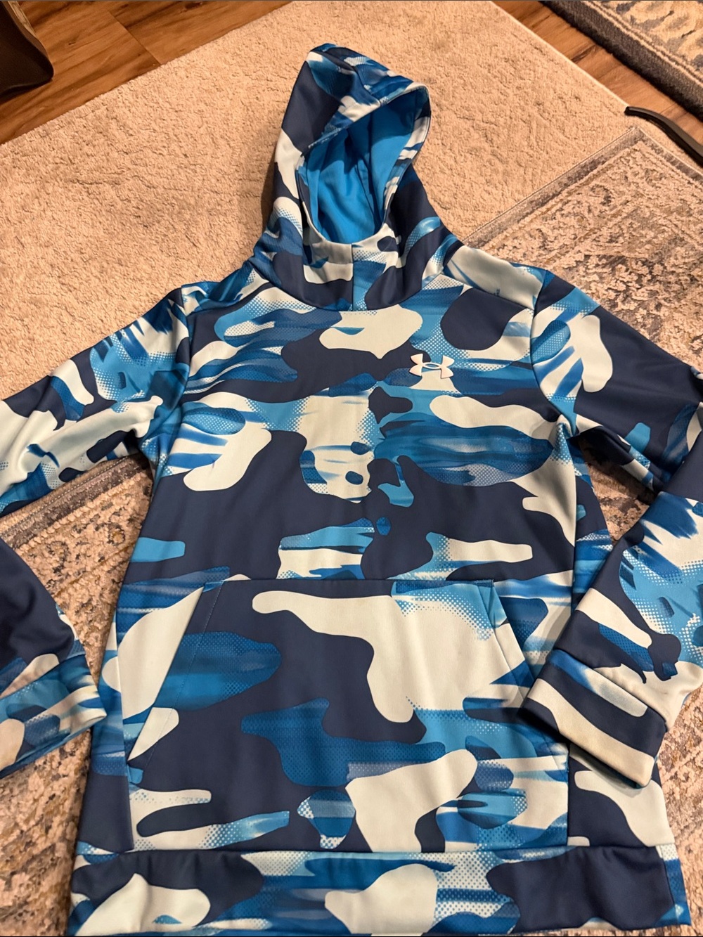 Under Armour Blue & White Camo Hoodie